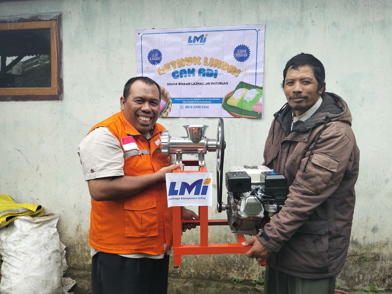 Woman holding donation box
